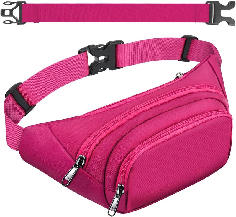 Syican Large Fanny Pack for Women Men - Waist bag with 3-Zipper Pockets, Gifts for Enjoy Sports Traveling Workout Casual Hands-Free crossbody bags Fits MAX 7.9'' iPad & 6.6'' Phone - Image 1
